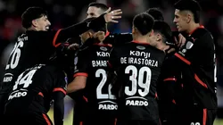 Los jugadores de Independiente, a puro festejo.