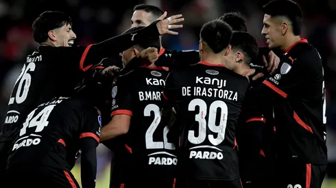 Los jugadores de Independiente, a puro festejo.