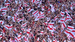 Los hinchas de River en el Monumental.