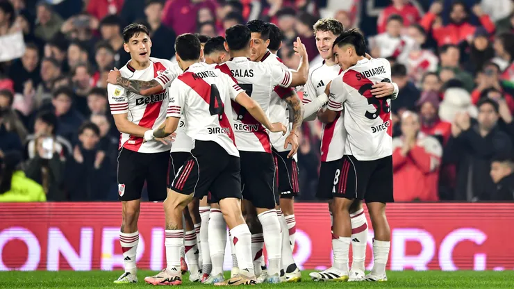El festejo de los jugadores de River.