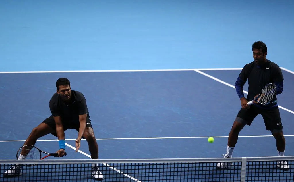 Bhupathi y Paes en 2011, antes de su separación. (Foto: Getty).