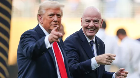 Donald Trump y Gianni Infantino en la final del Mundial de Clubes.
