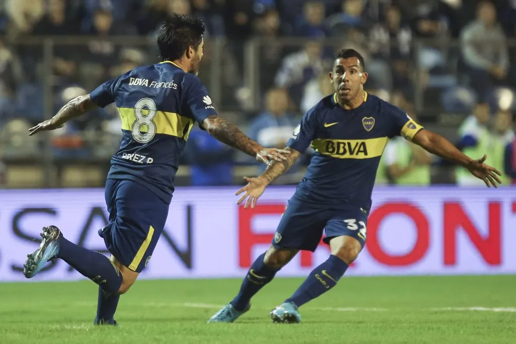 Pablo Pérez y Carlos Tevez ganaron juntos cuatro títulos en Boca.