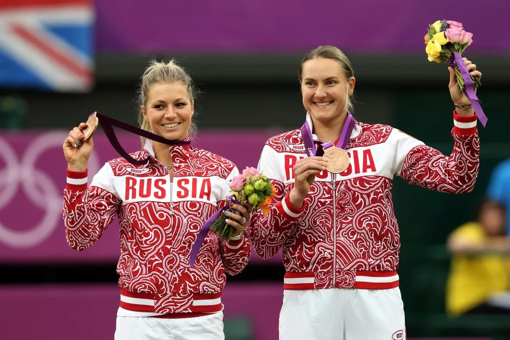 Maria Kirilenko y Nadia Petrova, medalla de bronce en los Juegos Olímpicos de Londres 2012. (Foto: Getty).