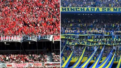 Las hinchadas de River Plate y Boca Juniors. (Getty Images)