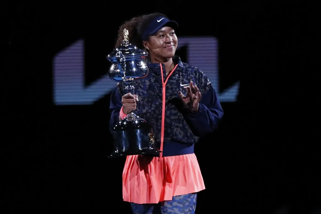 Naomi Osaka tras ganar el Abierto de Australia 2021. (Foto: Getty).