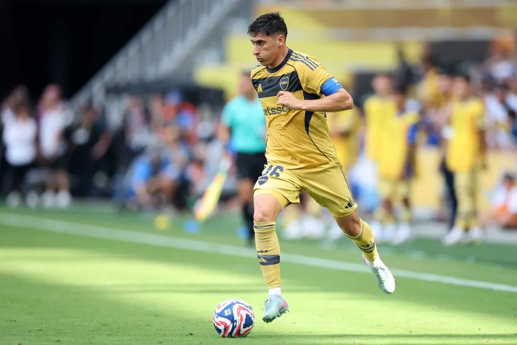 Miguel Merentiel, delantero uruguayo de Boca Juniors durante el Mundial de Clubes 2025. (Getty Images)