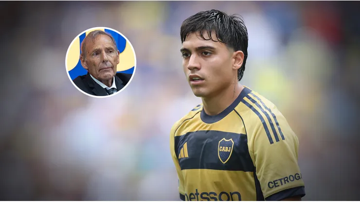Exequiel Zeballos y Miguel Ángel Russo, de Boca Juniors. (Getty Images)