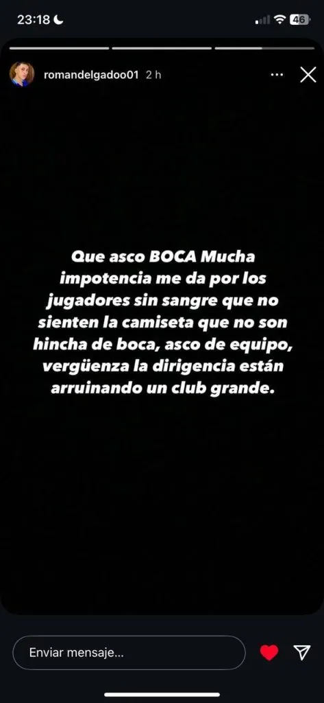 El mansaje incendiario de Román Delgado, hermano de Milton.