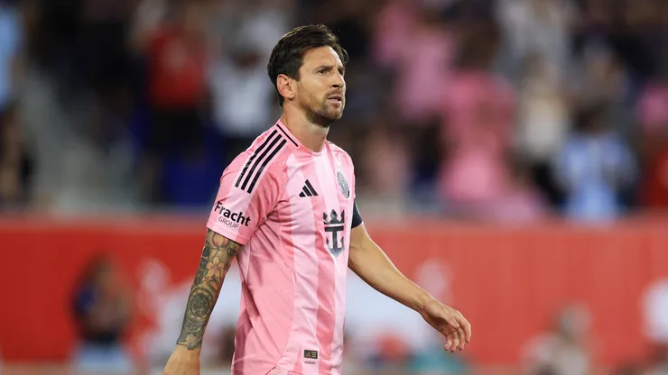 Lionel Messi durante el encuentro de Inter Miami y New York Red Bull por la MLS. (Getty Images)