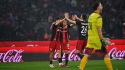 Los jugadores de River en la goleada ante Instituto de Córdoba. (@RiverPlate)