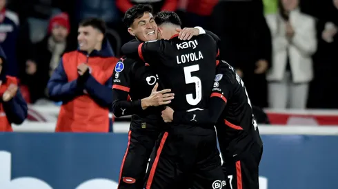 Los jugadores de Independiente, a puro festejo.