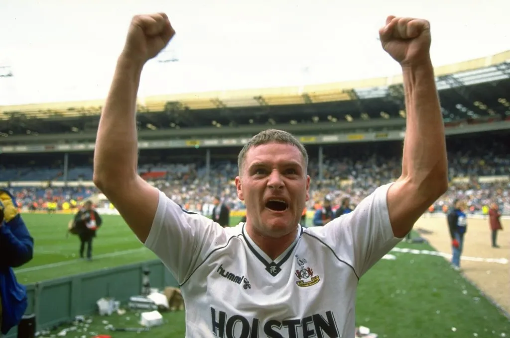 Paul Gascoigne, durante su estadía en Tottenham. (Simon Bruty/Allsport)