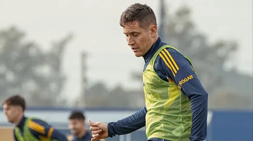 Ander Herrera en los entrenamientos de Boca. (Foto: Prensa Boca)
