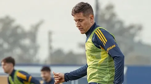 Ander Herrera en los entrenamientos de Boca