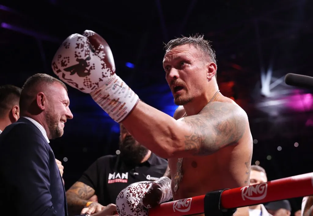 Usyk venció a Dubois y se consagró campeón mundial indiscutido de los pesos pesados (Getty Images).
