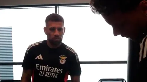 El picante recibimiento de Otamendi a Richard Ríos en Benfica