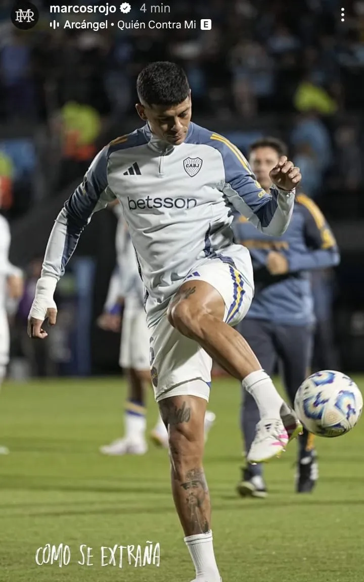 El posteo de Marcos Rojo en Instagram.