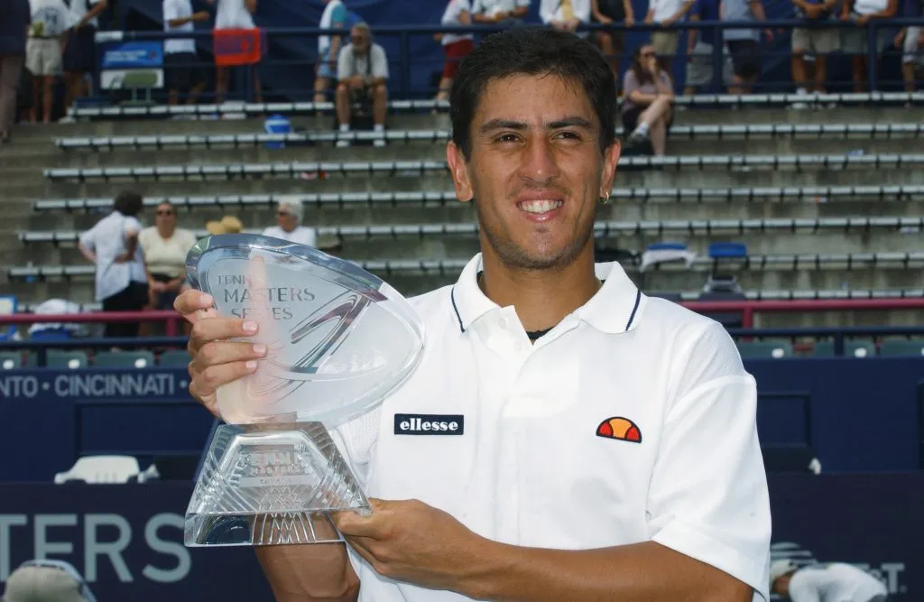 Guillermo Cañas tras superar a Andy Roddick en la final del Masters 1000 de Toronto. (Foto: Getty).