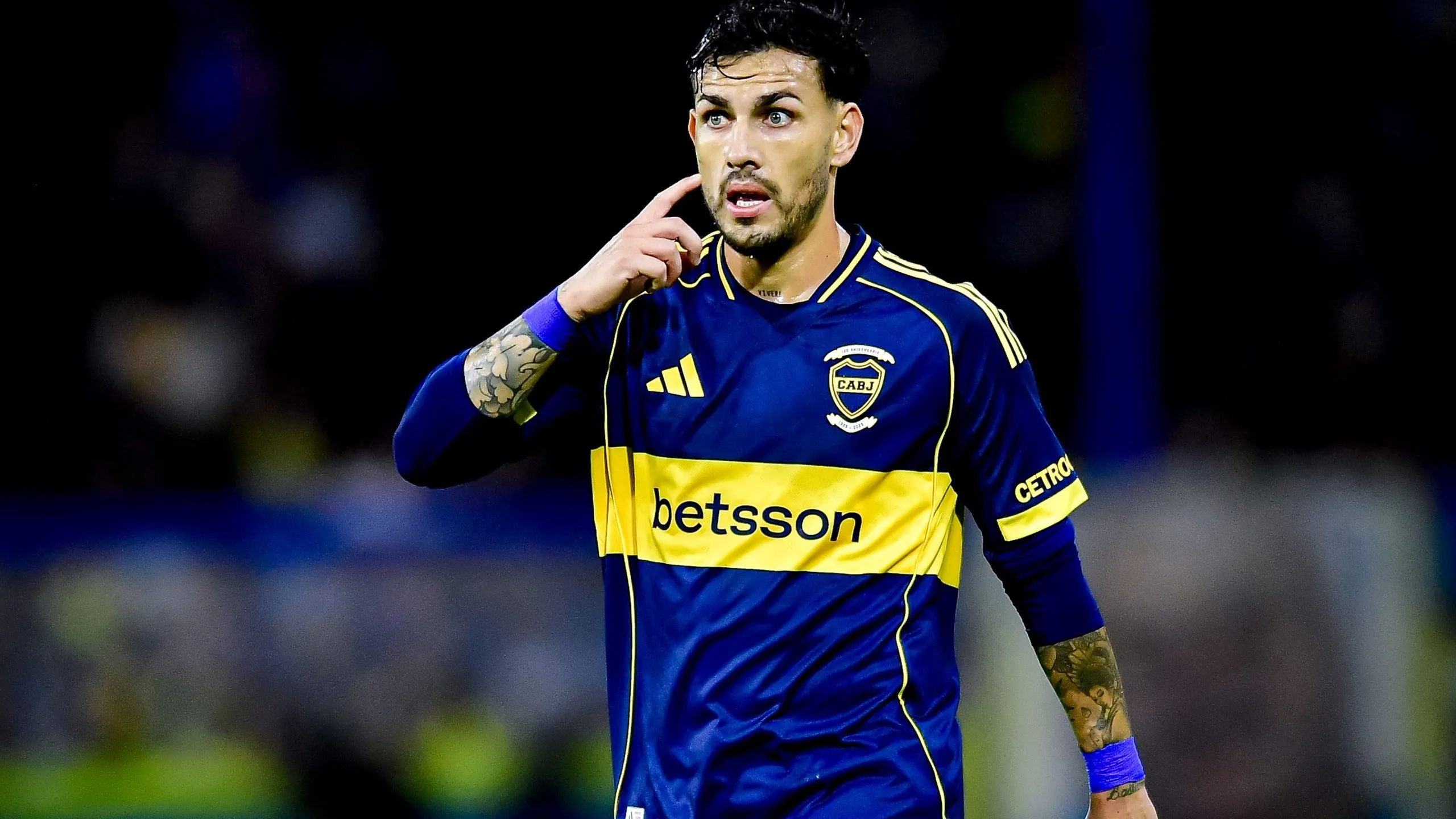 Leandro Paredes durante su reestreno con la camiseta de Boca Juniors. (Getty Images)