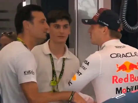 ¿Qué se dijeron? El inesperado encuentro entre Lionel Scaloni y Max Verstappen en la previa del GP de Bélgica