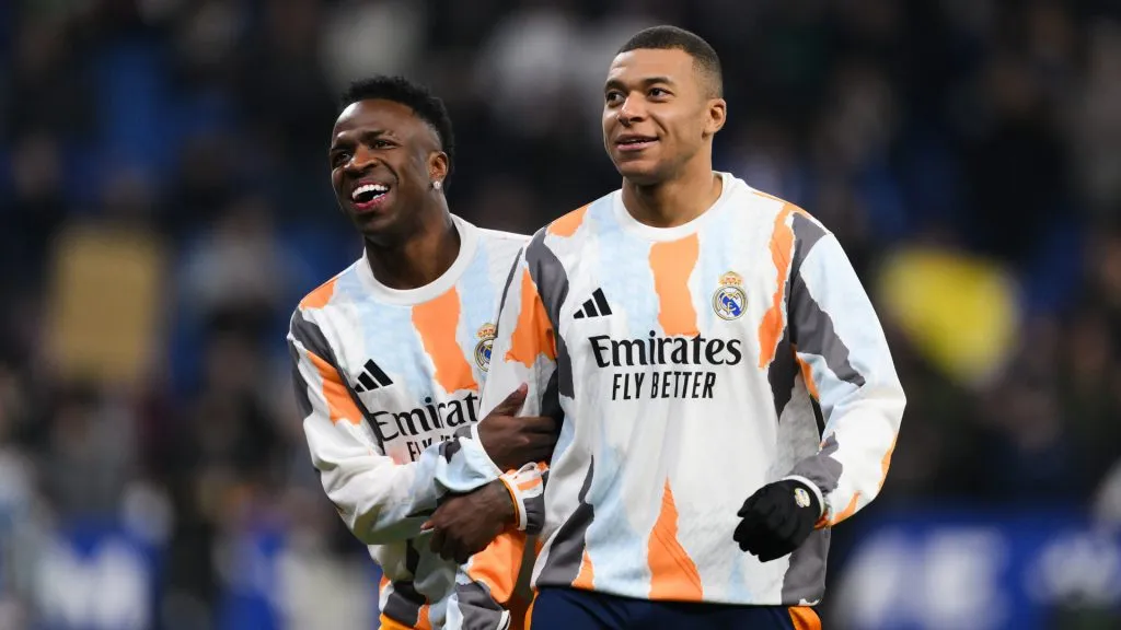 Vinícius Júnior y Kylian Mbappé, delanteros estrellas de Real Madrid.