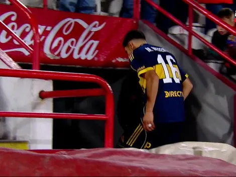 Merentiel salió a jugar el segundo tiempo pero Russo lo reemplazó y el uruguayo se enojó