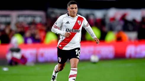 Juan Fernando Quintero, en su regreso con la camiseta de River ante San Lorenzo.