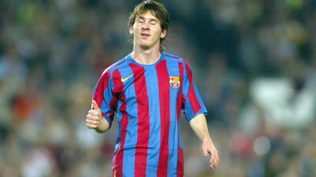 Lionel Messi en su inicio en Barcelona.