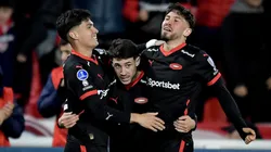Los jugadores de Independiente, a puro festejo.