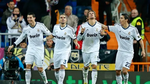 Cristiano Ronaldo, Pepe, Fabio Coentrao y Ángel Di María en Real Madrid.