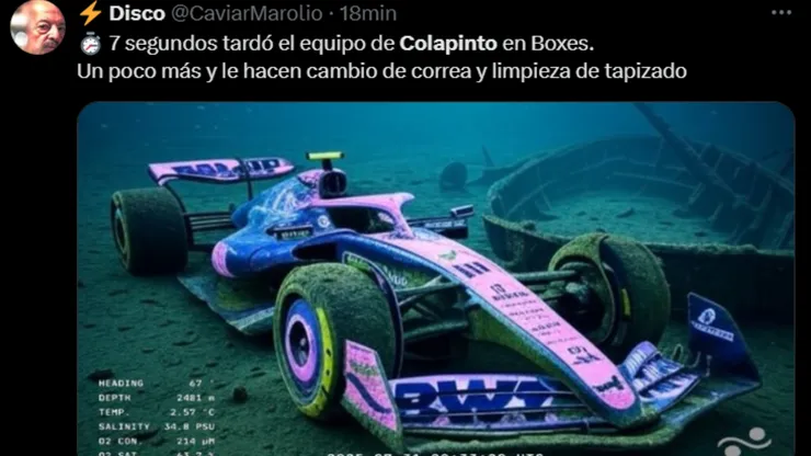 Las redes sociales se llenaron de memes tras la actuación de Colapinto en Hungría