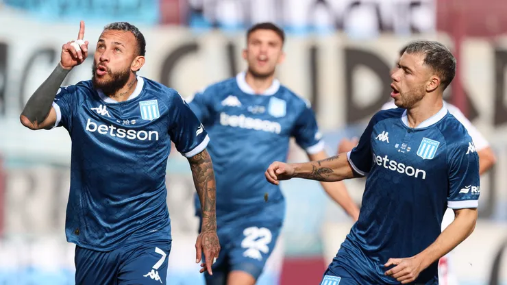 Duvan Vergara, autor del gol de Racing ante Riestra por Copa Argentina. (Foto: @Copa_Argentina)