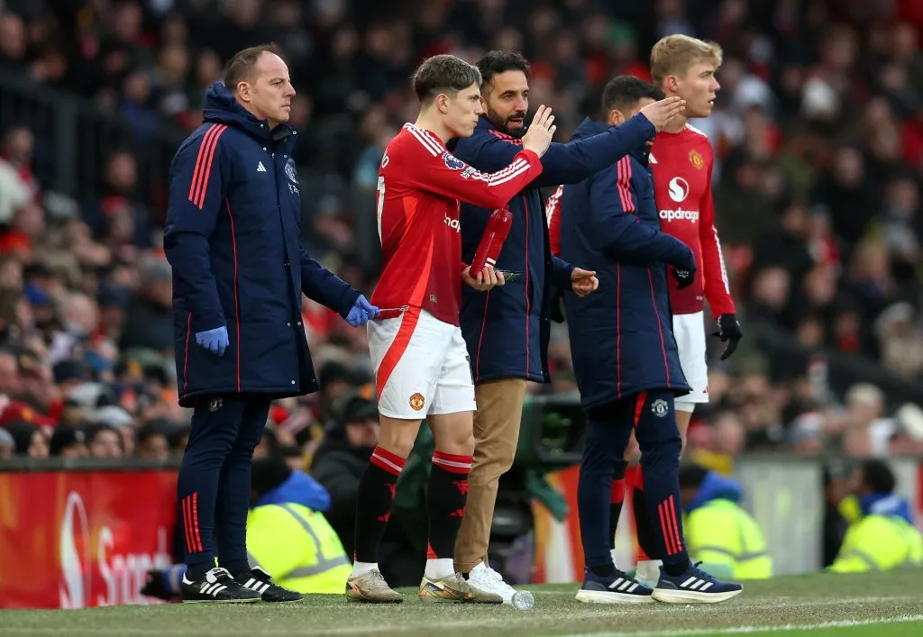 Garnacho y Amorim, una relación rota en Manchester (Getty Images).