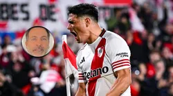 Maxi Salas celebrando un gol en River.