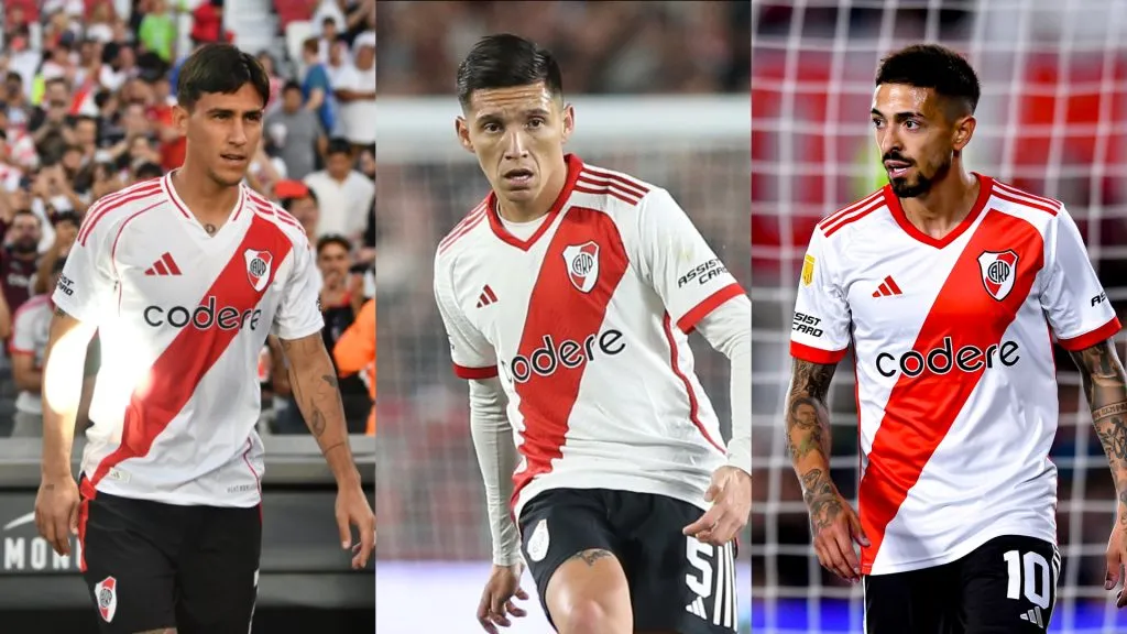 Matías Rojas, Matías Kranevitter y Manuel Lanzini, los relegados de River Plate.