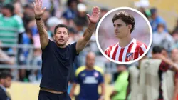 Diego Simeone probó un once en el amistoso contra Rayo Vallecano sin Julián Alvarez.