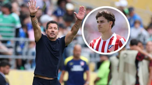 Diego Simeone probó un once en el amistoso contra Rayo Vallecano sin Julián Alvarez.