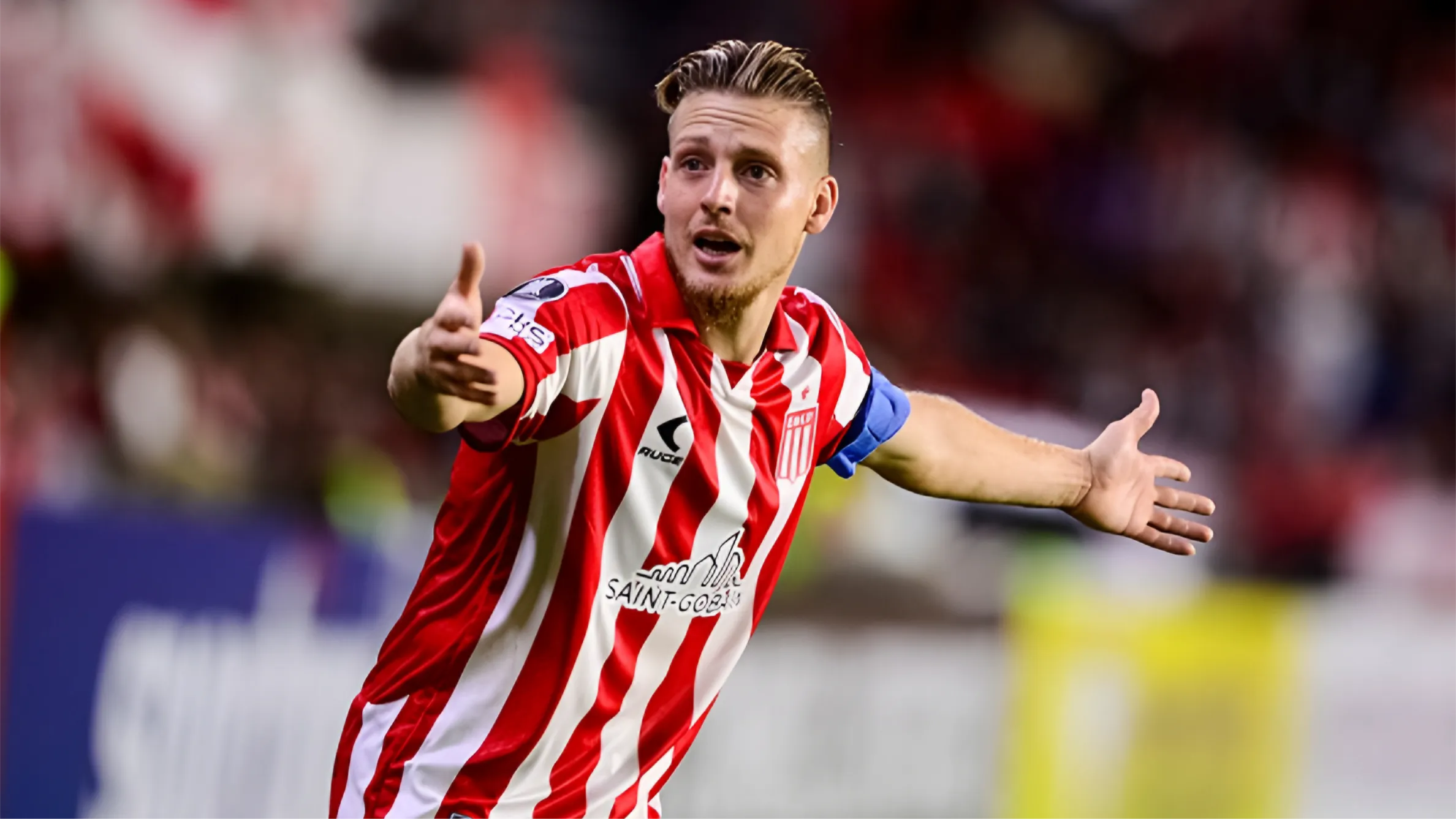 Santiago Ascacibar, mediocampista y capitán de Estudiantes de La Plata.