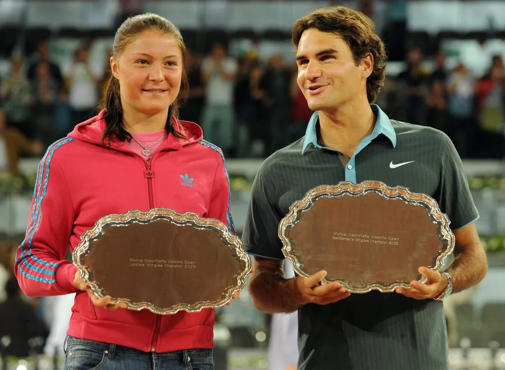 Safina y Federer, los campeones en Madrid en 2009. (Foto: Getty).