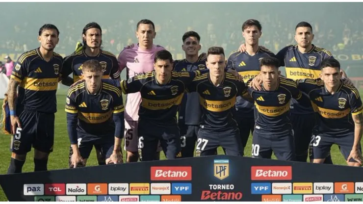 El equipo de Boca en el empate ante Racing.