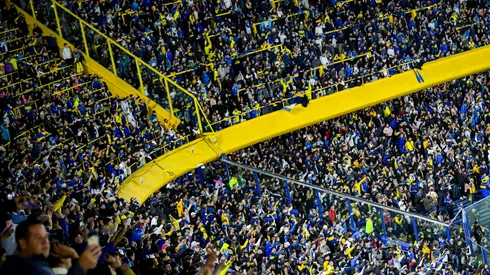 Los hinchas de Boca ante Racing.