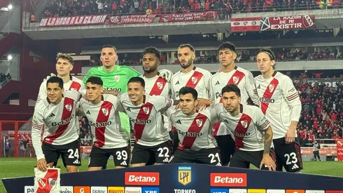 El equipo titular de River ante Independiente.