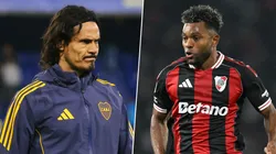 Edinson Cavani y Miguel Borja.