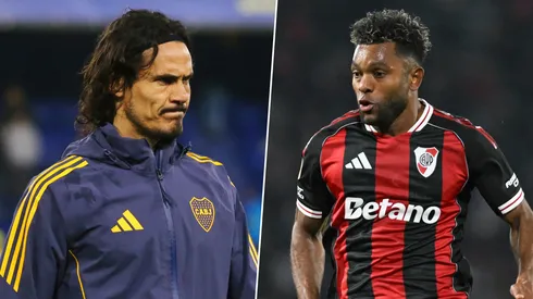 Edinson Cavani y Miguel Borja.