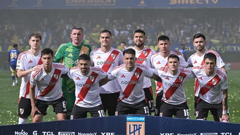 El equipo titular de River durante el último Superclásico ante Boca en La Bombonera.