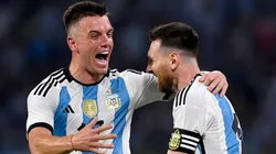 Giovani Lo Celso y Lionel Messi en la Selección Argentina.