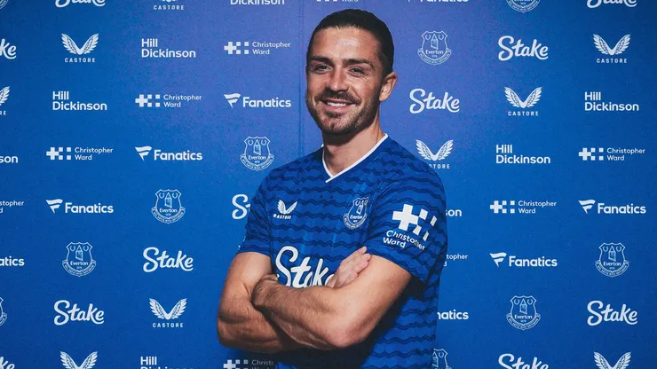 Jack Grealish fue presentado en Everton.