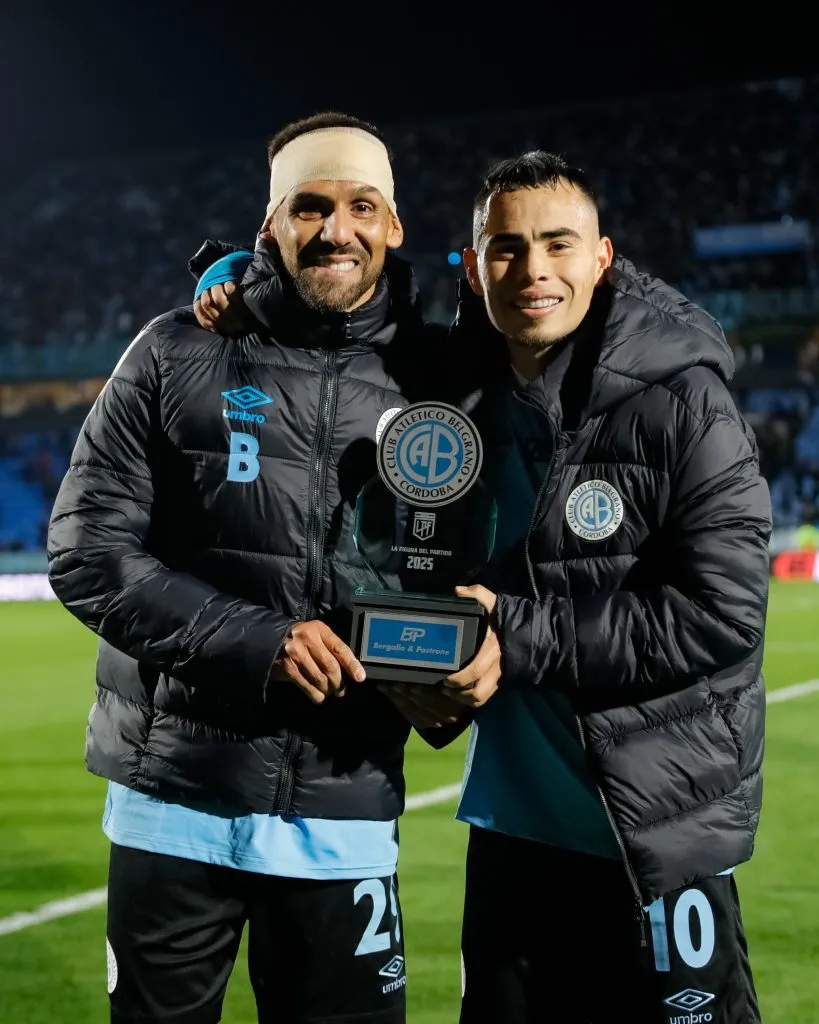 Franco Jara y Lucas Zelarayán, las figuras de Belgrano. (Foto: Prensa Belgrano).