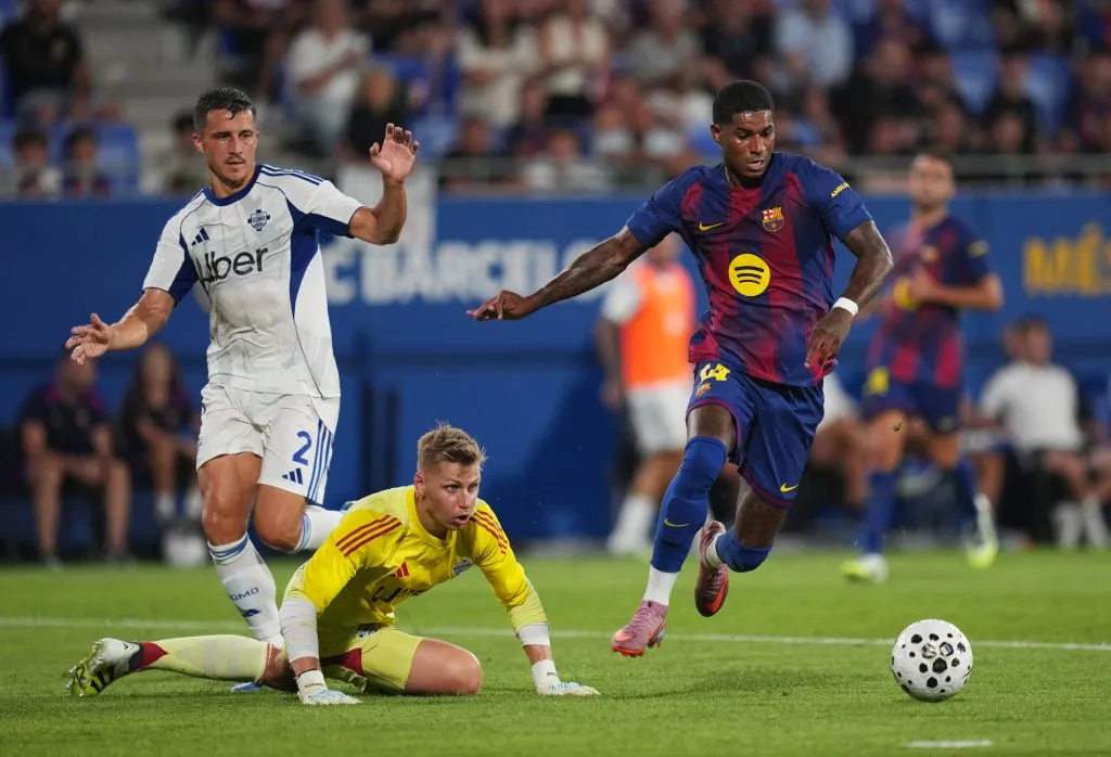 Marcus Rashford fue titular ante Como por el Trofeo Joan Gamper.